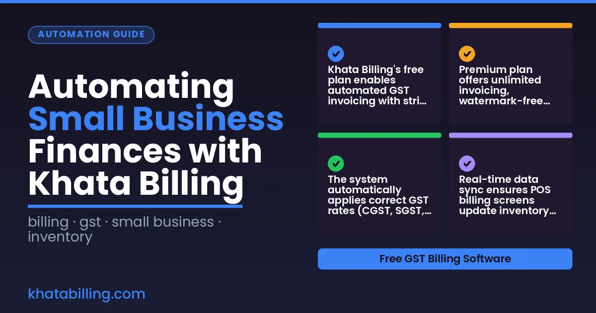 Automating Small Business Finances with Khata Billing