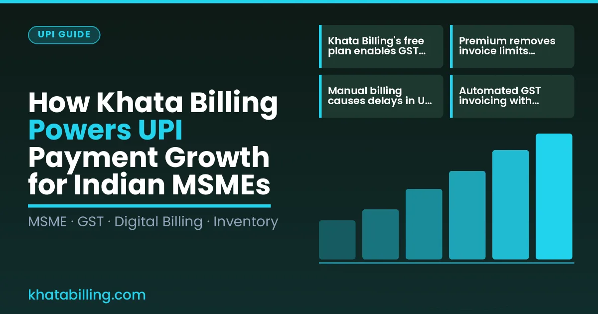 How Khata Billing Powers UPI Payment Growth for Indian MSMEs
