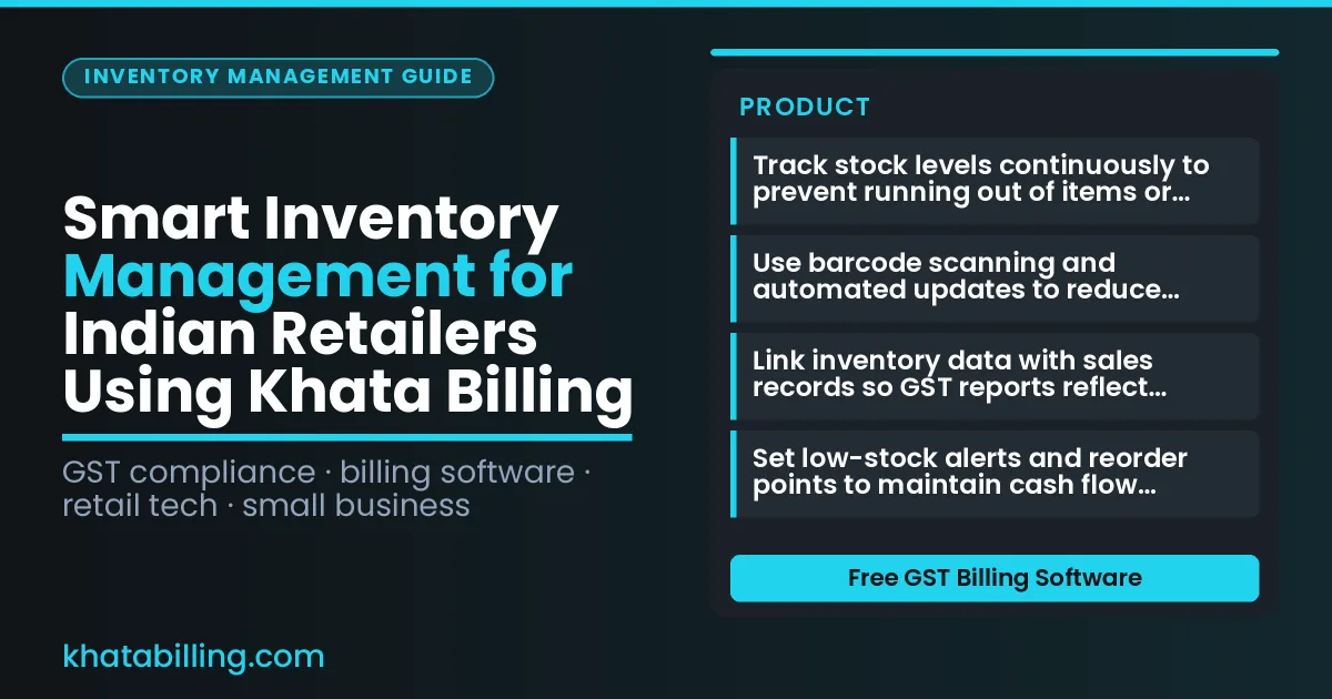 Smart Inventory Management for Indian Retailers Using Khata Billing