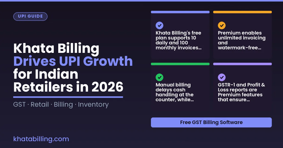 Khata Billing Drives UPI Growth for Indian Retailers in 2026