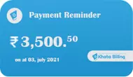 Khata Billing invoice reminders