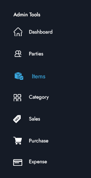 Khata Billing Dashbord menu